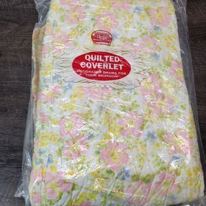 Vintage Barclay Home Full Quilted Coverlet Shadow Rose NEW 90"x105"